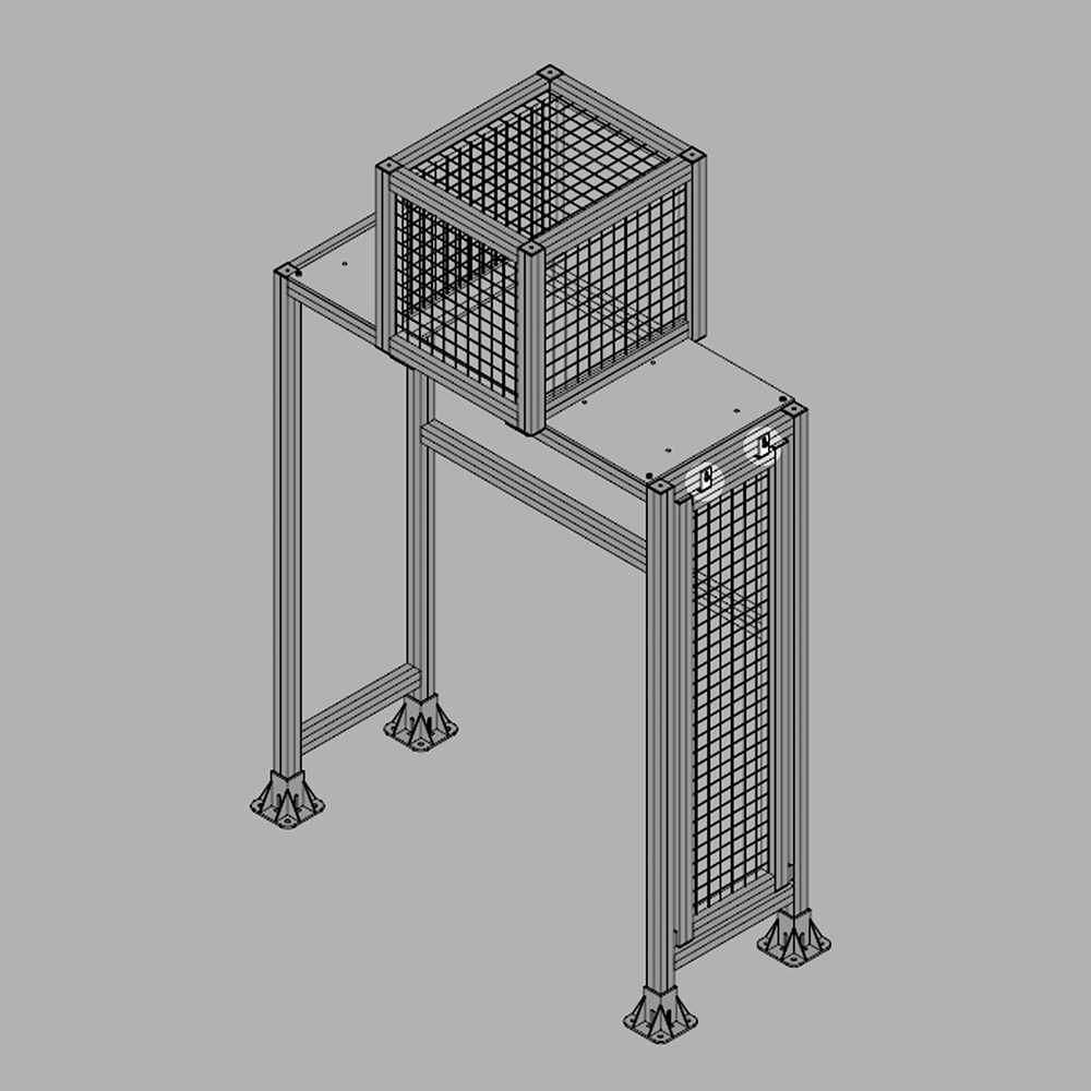 41-420-3 MODULAR SOLUTIONS GUARD UNIT FIXING ANGLE TOP LOCKING PLATE ON REMOVABLE PANELS 40MM X 30MM X 52.5MM
